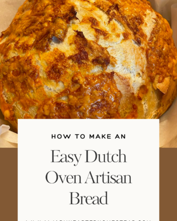 How to make an easy dutch oven artisan bread loaf banner